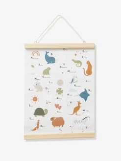 Affiche Abécédaire MINI ZOO Beige - Vertbaudet -Vertbaudet Shop affiche abecedaire mini zoo 2