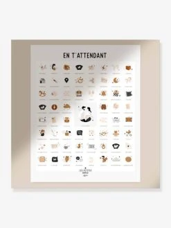 Affiche En T'attendant LES PETITES DATES Blanc - Les Petites Dates