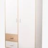 Armoire 2 Portes + 2 Tiroirs LIGNE HOPLA Blanc - Vertbaudet -Vertbaudet Shop armoire 2 portes 2 tiroirs ligne hopla