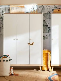 Armoire 3 Portes LIGNE CONFETTI Blanc/bois - Vertbaudet -Vertbaudet Shop armoire 3 portes ligne confetti 5