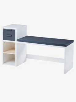 Banc De Lecture + Rangement LIGNE REGLISSE Blanc/gris Foncé - Vertbaudet -Vertbaudet Shop banc de lecture rangement ligne reglisse 2