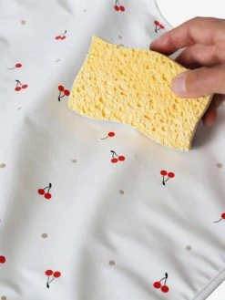 Bavoir Tablier Manches Longues Avec Col Rose Imprimé - Vertbaudet -Vertbaudet Shop bavoir tablier manches longues avec col 4