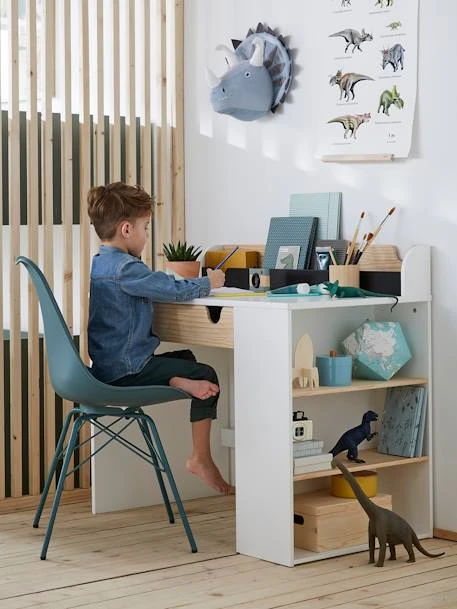 Bureau Enfant School Blanc - Bois - Vertbaudet 4 Bureau Enfant School Blanc - Bois - Vertbaudet – Image 2