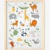 Cadre + Affiche Abécédaire Jungle Multicolore - Vertbaudet -Vertbaudet Shop cadre affiche abecedaire jungle