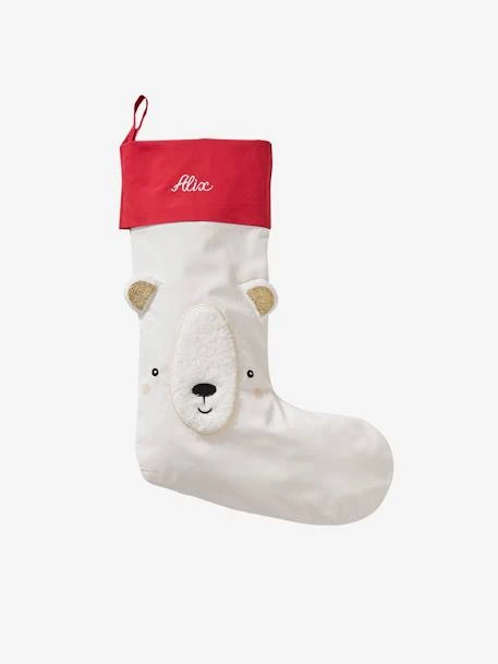 Chaussette De Noël Personnalisable Ours Blanc - Vertbaudet 3 Chaussette De Noël Personnalisable Ours Blanc - Vertbaudet