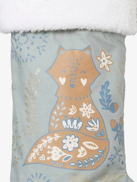 Chaussette De Noël Renard Scandinave Vert / Bleu - Vertbaudet 4 Chaussette De Noël Renard Scandinave Vert / Bleu - Vertbaudet – Image 2
