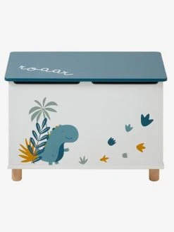 Coffre à Jouets Dinosaure Blanc Imprimé - Vertbaudet -Vertbaudet Shop coffre a jouets dinosaure 2