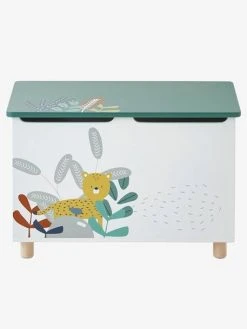 Coffre à Jouets Jungle Paradise Blanc / Vert - Vertbaudet -Vertbaudet Shop coffre a jouets jungle paradise 2