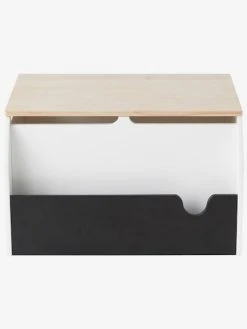 Coffre à Livres Et Jouets LIGNE SCHOOL Blanc - Bois - Ardoise - Vertbaudet -Vertbaudet Shop coffre a livres et jouets ligne school 4