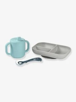 Coffret D’apprentissage 3 Pièces BEABA En Silicone Rose - Beaba -Vertbaudet Shop coffret dapprentissage 3 pieces beaba en silicone 3