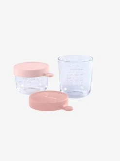 Coffret De 2 Pots De Conservation En Verre BEABA Airy Green/ Light Mist - Beaba -Vertbaudet Shop coffret de 2 pots de conservation en verre beaba 2