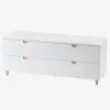 Commode 2 Tiroirs Sous Pente LIGNE SMILE Blanc - Vertbaudet -Vertbaudet Shop commode 2 tiroirs sous pente ligne smile