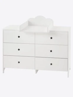 Commode 6 Tiroirs LIGNE SIRIUS Blanc Clair Uni - Vertbaudet -Vertbaudet Shop commode 6 tiroirs ligne sirius 2