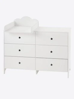 Commode 6 Tiroirs LIGNE SIRIUS Blanc Clair Uni - Vertbaudet -Vertbaudet Shop commode 6 tiroirs ligne sirius 3
