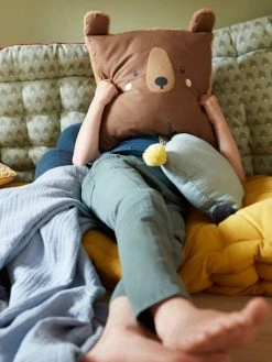 Coussin Carré Ourson Brun - Vertbaudet -Vertbaudet Shop coussin carre ourson 5