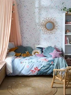 Coussin Coquillage SOUS L'OCÉAN Bleu / Gris - Vertbaudet -Vertbaudet Shop coussin coquillage sous locean 3