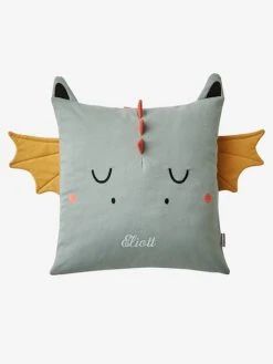 Coussin Dragon Gris Vert - Vertbaudet