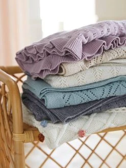 Couverture Bébé Pointelle Avec Lurex écru - Vertbaudet -Vertbaudet Shop couverture bebe pointelle avec lurex 2