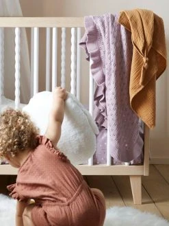 Couverture Bébé Pointelle DOUCE PROVENCE Parme - Vertbaudet -Vertbaudet Shop couverture bebe pointelle douce provence 1