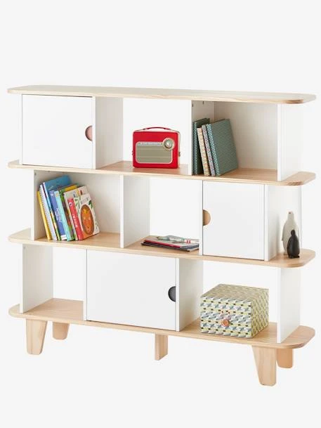 Etagère-bibliothèque LIGNE SEVENTIES Blanc - Bois - Vertbaudet 4 Etagère-bibliothèque LIGNE SEVENTIES Blanc - Bois - Vertbaudet – Image 2