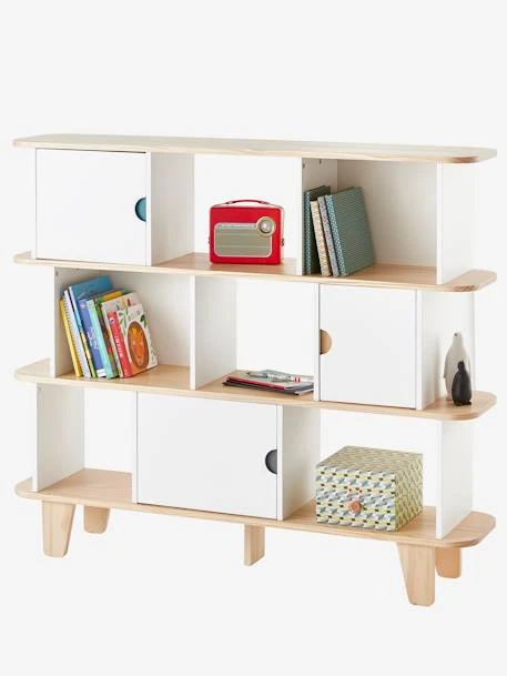 Etagère-bibliothèque LIGNE SEVENTIES Blanc - Bois - Vertbaudet 3 Etagère-bibliothèque LIGNE SEVENTIES Blanc - Bois - Vertbaudet