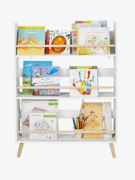 Etagère Présentoir à Livres LIGNE CONFETTI Blanc/bois - Vertbaudet 4 Etagère Présentoir à Livres LIGNE CONFETTI Blanc/bois - Vertbaudet – Image 2
