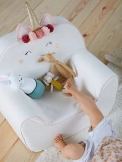 Fauteuil En Mousse Personnalisable Licorne Blanc - Vertbaudet -Vertbaudet Shop fauteuil en mousse personnalisable licorne 4