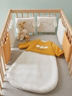 Gigoteuse Manches Amovibles Bi-matière PETIT MOUTON Miel / écru - Vertbaudet -Vertbaudet Shop gigoteuse manches amovibles bi matiere petit mouton 2