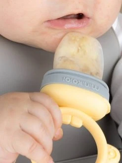 Grignoteur MINIKOIOI Baby Pulp En Silicone Tilleul/gris - Minikoioi -Vertbaudet Shop grignoteur minikoioi baby pulp en silicone 3