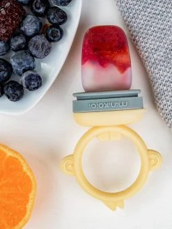 Grignoteur MINIKOIOI Baby Pulp En Silicone Tilleul/gris - Minikoioi -Vertbaudet Shop grignoteur minikoioi baby pulp en silicone 4