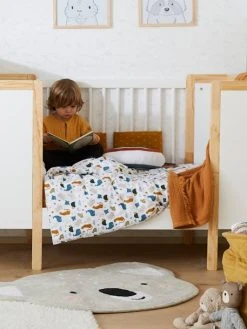 Housse De Couette Bébé MINI ZOO Blanc / Multicolore - Vertbaudet -Vertbaudet Shop housse de couette bebe mini zoo 2