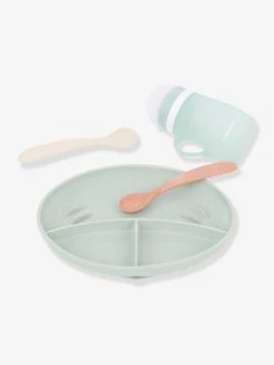 Kit Repas Silicone BABYMOOV Grow’Isy Vert/terracotta - Babymoov -Vertbaudet Shop kit repas silicone babymoov growisy 2