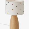Lampe De Chevet Pois Brodés Beige / Multicolore - Vertbaudet -Vertbaudet Shop lampe de chevet pois brodes