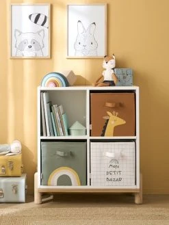 Les 3 Bacs De Rangement Tanzanie Tilleul Foncé Imprimé - Vertbaudet -Vertbaudet Shop les 3 bacs de rangement tanzanie 4