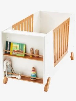 Lit Bébé Avec Barrière Amovible + Rangement Bibliothèque LIGNE PIROUETTE Blanc - Vertbaudet -Vertbaudet Shop lit bebe avec barriere amovible rangement bibliotheque ligne pirouette 3