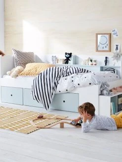 Lit Plateforme Enfant Avec Rangements BASEO Blanc/rose - Vertbaudet 12 Lit Plateforme Enfant Avec Rangements BASEO Blanc/rose - Vertbaudet -Vertbaudet Shop lit plateforme enfant avec rangements baseo 4