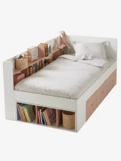 Lit Plateforme Enfant Avec Rangements BASEO Blanc/rose - Vertbaudet 13 Lit Plateforme Enfant Avec Rangements BASEO Blanc/rose - Vertbaudet -Vertbaudet Shop lit plateforme enfant avec rangements baseo 5