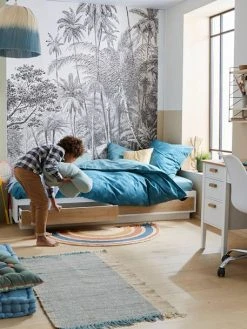 Lit Plateforme Enfant Avec Tiroirs LIGNE SCHOOL Blanc / Bois - Vertbaudet -Vertbaudet Shop lit plateforme enfant avec tiroirs ligne school 3