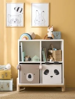 Lot De 2 Bacs En Tissu Panda Koala Beige - Vertbaudet -Vertbaudet Shop lot de 2 bacs en tissu panda koala 3
