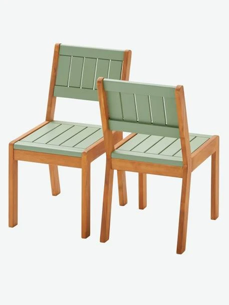 Lot De 2 Chaises Outdoor Maternelle Summer Kaki - Vertbaudet 4 Lot De 2 Chaises Outdoor Maternelle Summer Kaki - Vertbaudet – Image 2