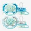 Lot De 2 Sucettes 6-18 Mois Phosphorescentes Ultra Air Night Philips AVENT Bleu - Philips Avent -Vertbaudet Shop lot de 2 sucettes 6 18 mois phosphorescentes ultra air night philips avent