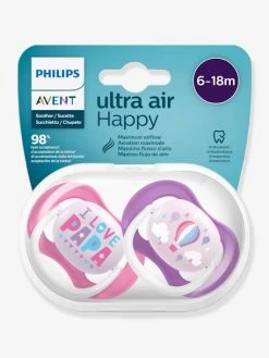 Lot De 2 Sucettes Ultra Air Animals 2e âge Philips AVENT Pingouin + éléphant - Philips Avent -Vertbaudet Shop lot de 2 sucettes ultra air animals 2e age philips avent 2