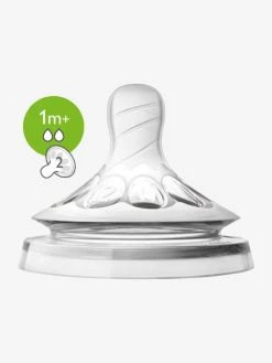 Lot De 2 Tétines Philips AVENT Natural, 5 Débits Transparent - Philips Avent -Vertbaudet Shop lot de 2 tetines philips avent natural 5 debits 5