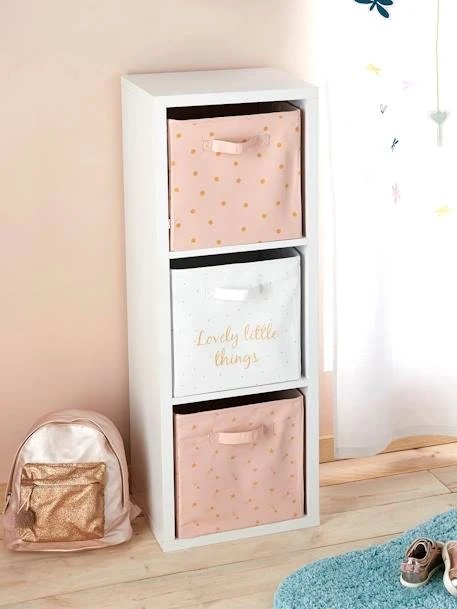 Lot De 3 Bacs De Rangement Lovely Rose Poudré Imprimé - Vertbaudet 7 Lot De 3 Bacs De Rangement Lovely Rose Poudré Imprimé - Vertbaudet – Image 5