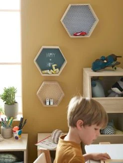 Lot De 3 étagères Hexagones Enfant Bois/multicolore - Vertbaudet -Vertbaudet Shop lot de 3 etageres hexagones enfant 3