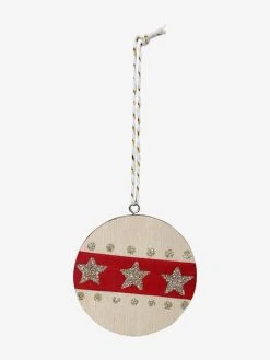 Lot De 6 Boules De Noël Plates En Bois Naturel - Vertbaudet -Vertbaudet Shop lot de 6 boules de noel plates en bois 5