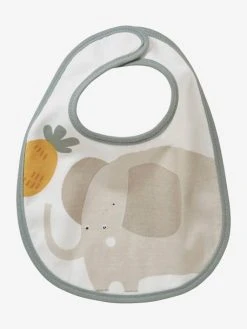 Lot De 7 Bavoirs Naissance En Coton Bio* Vertbaudet Blanc Jungle - Vertbaudet -Vertbaudet Shop lot de 7 bavoirs naissance en coton bio vertbaudet 4