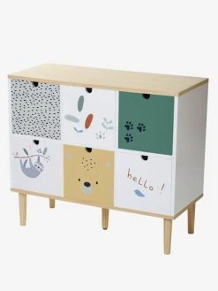 Meuble 6 Bacs Jungle Blanc - Vertbaudet