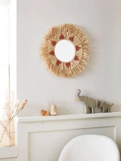 Miroir Rond Raphia Beige / Rose - Vertbaudet 9 Miroir Rond Raphia Beige / Rose - Vertbaudet -Vertbaudet Shop miroir rond raphia 2