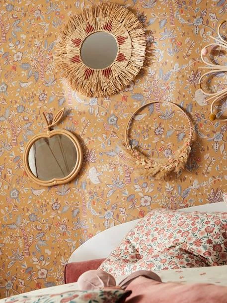 Miroir Rond Raphia Beige / Rose - Vertbaudet 6 Miroir Rond Raphia Beige / Rose - Vertbaudet – Image 4
